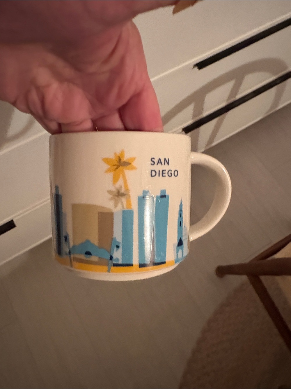 Starbucks San Diego Skyline Mug - White, Blue and Yellow